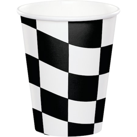 Creative Converting Black and White Check Cups, 9oz, 96PK 373344